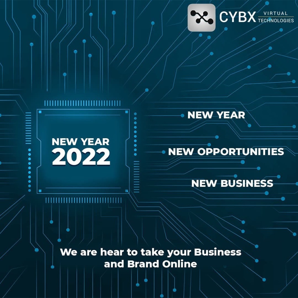 cybxtech_'s tweet photo. Cybx wishes everyone a very Happy New Year.

.
.
.
#happynewyear2022 #newyear #webdevelopment #webdesign #2022 https://t.co/kM5BaJqWBs https://t.co/q8ZdFoDBoA