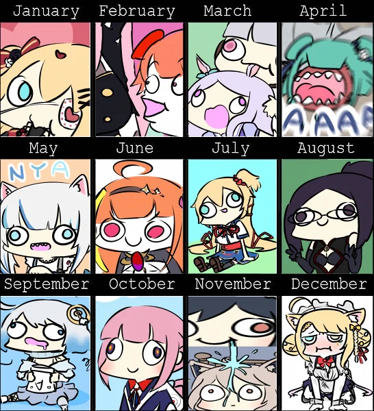 #2021年の絵を振り返る 
2021年進化錄
今年也是沒啥長進的一年 