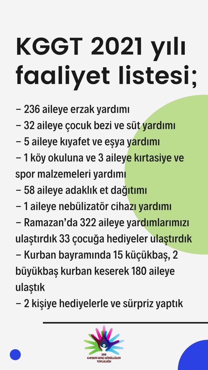 Bu sene daha çok aileye ulaşmak dileğiyle 🥳🎊