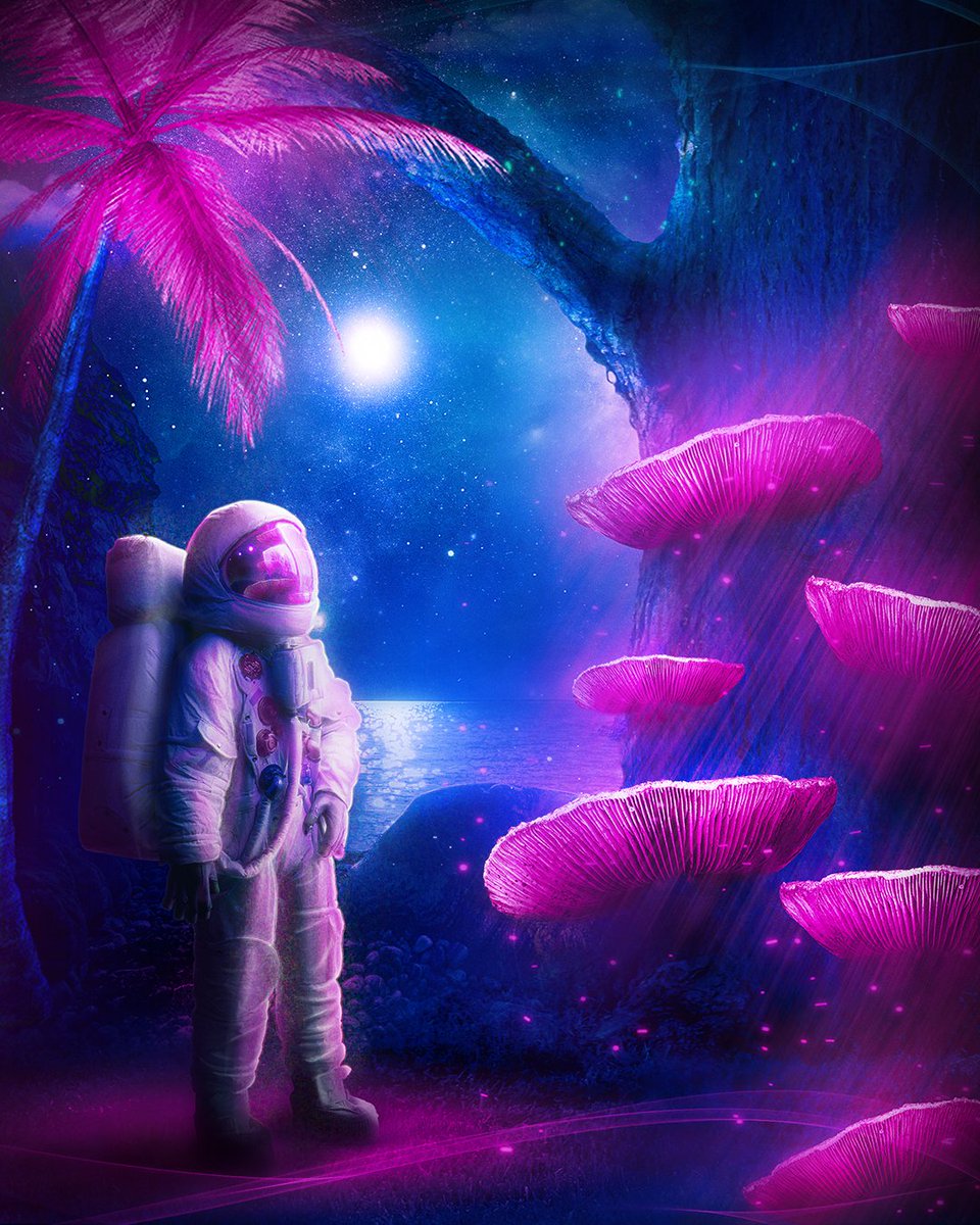 johneyframes's tweet photo. Minted "The Gleaming Spot" on @withFND 
Will be available soon

I really do enjoy making these surrealism-themed artworks.
Dreams are really fun to recreate.✨
Here's a place I visited recently, and I'm being replaced by a spaceman.

https://t.co/fH7UHDQ7iu https://t.co/BdpHME8kwn
