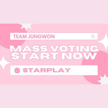 enreminder_twt's tweet photo. 📢 VOTE JUNGWON ON STARPLAY 

The mass voting for #JUNGWON on STARPLAY is ongoing! DROP your VOTES, CREATE more accs &amp; continue COLLECTING. 

CREATE MORE ACCOUNTS to get free 100 SSTs each! 

Goal for today: REACH TOP #1 or #2 
🏆COEX AD 

‼RT &amp; SPREAD‼
#정원 #엔하이픈_정원 https://t.co/KbEi59mTgM