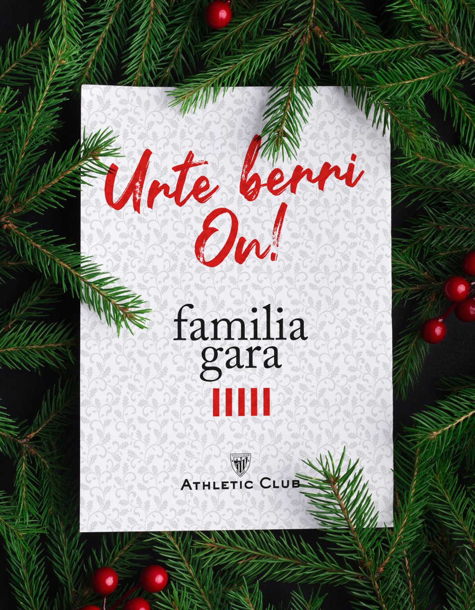 AthleticClub's tweet photo. 💫 𝗭𝗼𝗿𝗶𝗼𝗻𝗮𝗸 𝗲𝘁𝗮 𝗨𝗿𝘁𝗲 𝗕𝗲𝗿𝗿𝗶 𝗢𝗻, familia! 

Que 2⃣0⃣2⃣2⃣ sea un año pleno en salud y lleno de éxitos rojiblancos 🔴⚪ Feliz Año Nuevo‼️

#FamiliaGara #OngiEtorri2022 #AthleticClub 🦁 https://t.co/PfedUNcIfU