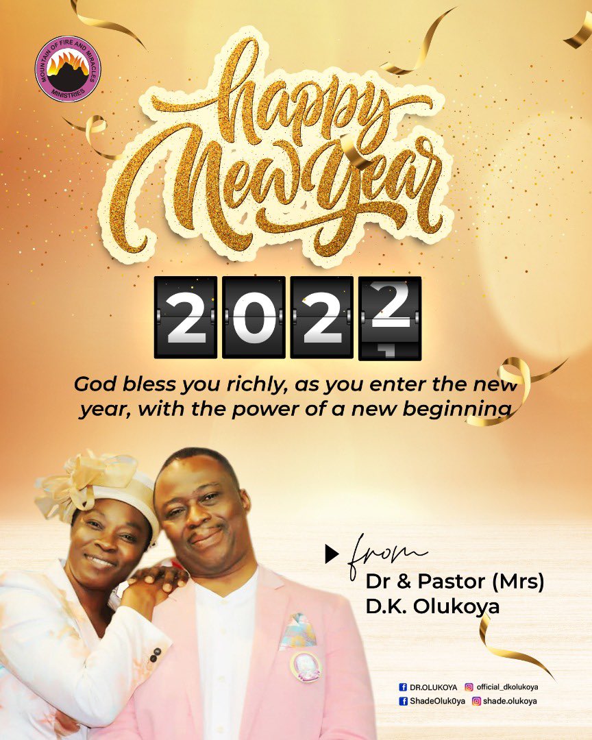 REAL_DKOLUKOYA's tweet photo. * This new year 2022 shall Favour you in Jesus name.
*Your prosperity this year shall swallow those who hate you.
*Any wicked sacrifice, offered to reduce you this year, shall increase you by fire in the name of Jesus. Amen
#HAPPYNEWYEAR2022 
#DKO
#Church 
@MFMWorldwide https://t.co/UAfYfpAxEK