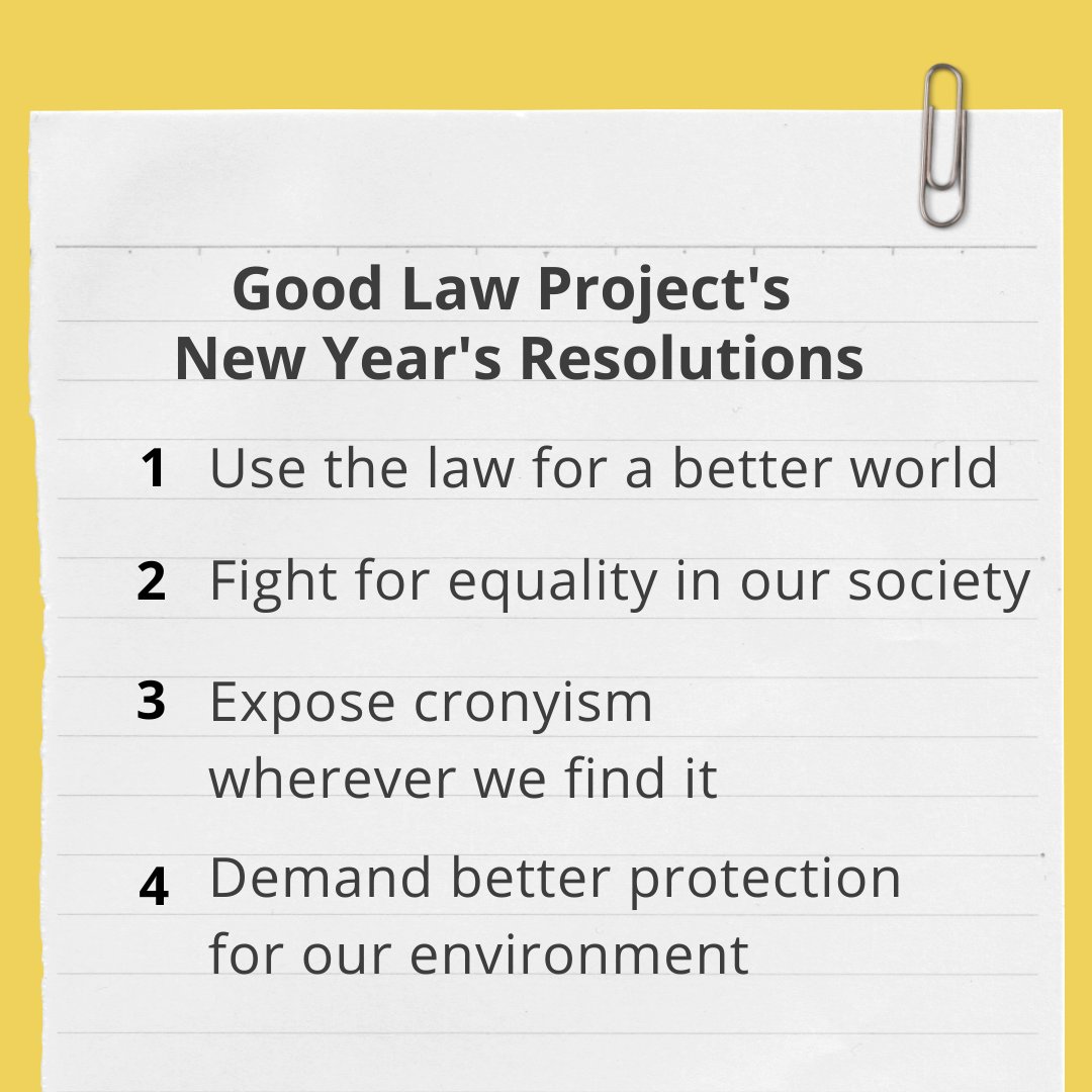 GoodLawProject's tweet photo. Our #2022 Resolutions🙌 https://t.co/4Qfwb3f5zk
