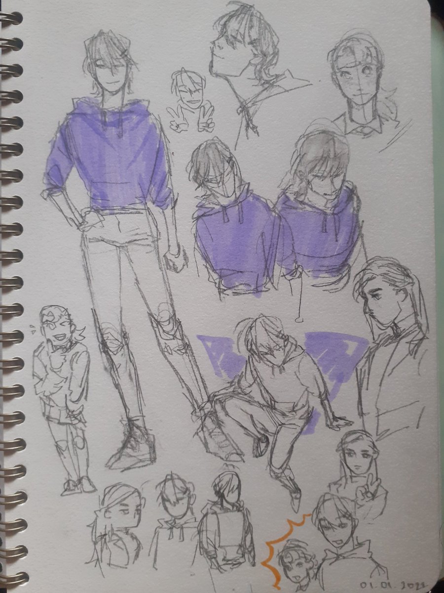 fishmeal_'s tweet photo. Very first doodles this year on a brand new sketchbook! ✏ https://t.co/DyaptB4tCV