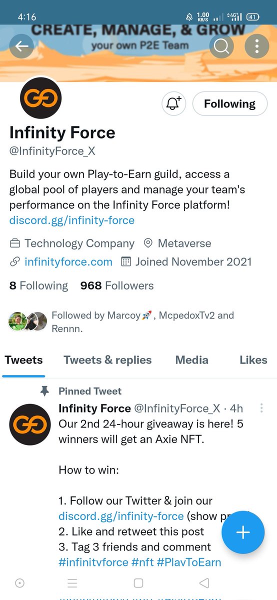 Huangcham45's tweet photo. @InfinityForce_X @AaronCuaresma4
@SelleJulian
@eiaeclmnt

Happy New Year! infinity force happy to be part of this team.
#infinityforce #nft #PlayToEarn https://t.co/0ckcnpsJFJ