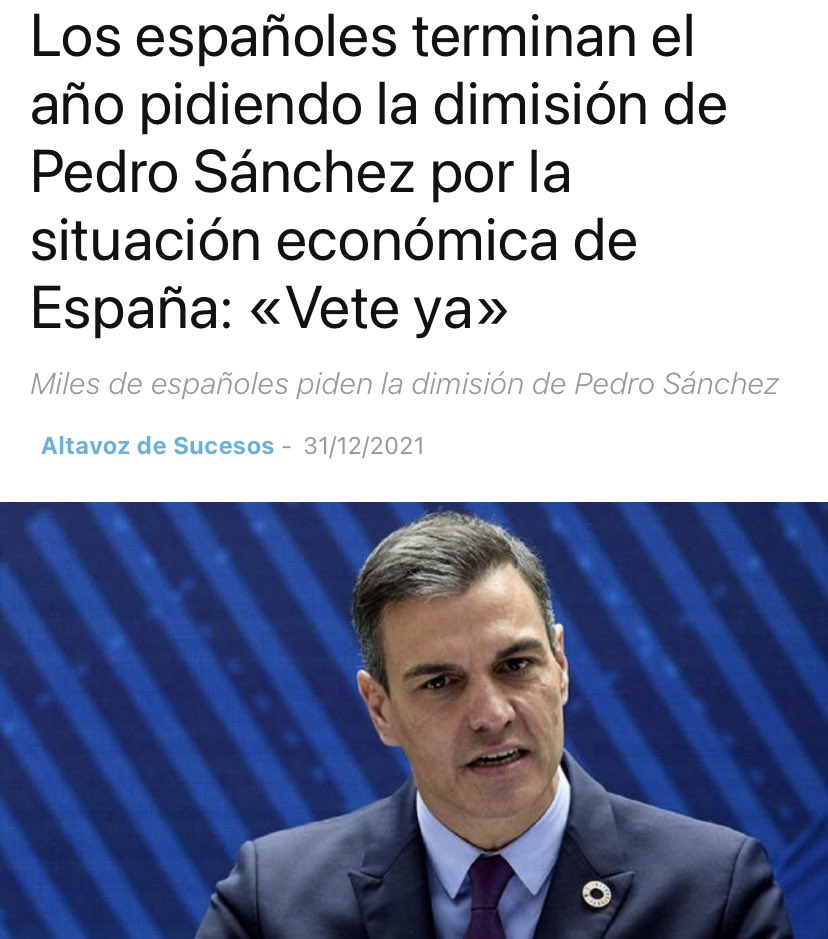 libertaaddexp76's tweet photo. Es el sentir general…#SanchezVeteYa necesita tratamiento medico…👇 https://t.co/DTRIkrcvz9