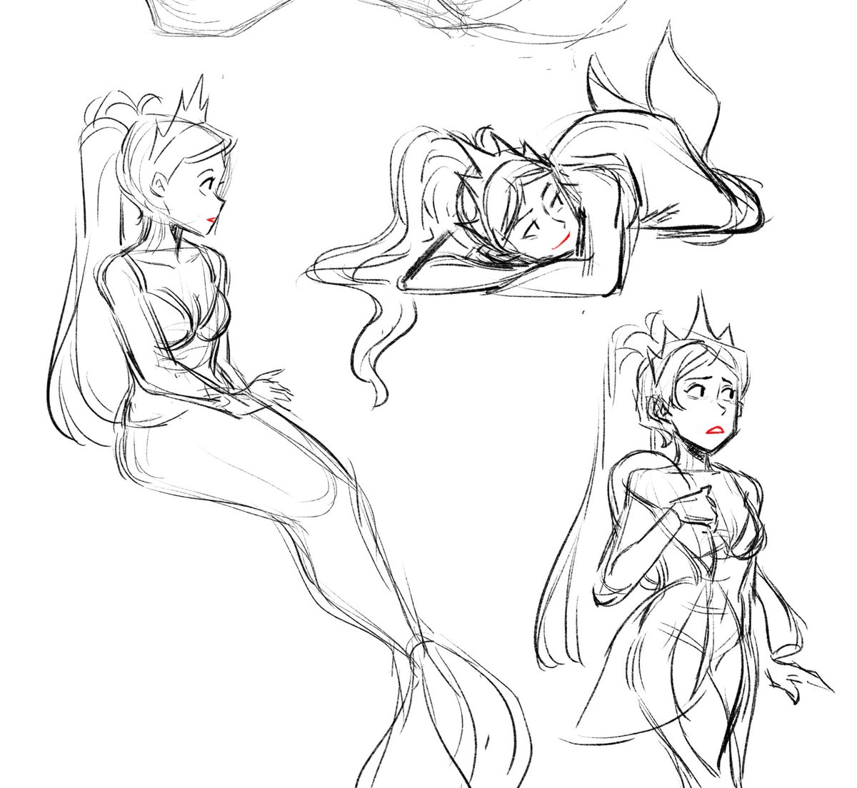 mermaid life drawings 