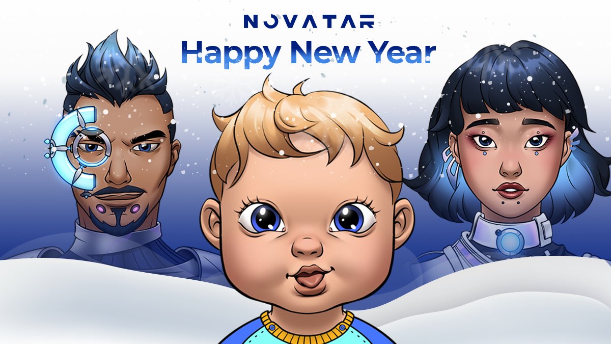 thenovatar's tweet photo. Happy New Year from Novatars 🚀

💫 We wish you a new #meta year &amp; festive moments ahead! 

#thenovatar #novatars #avatar #meta https://t.co/j09538nruL