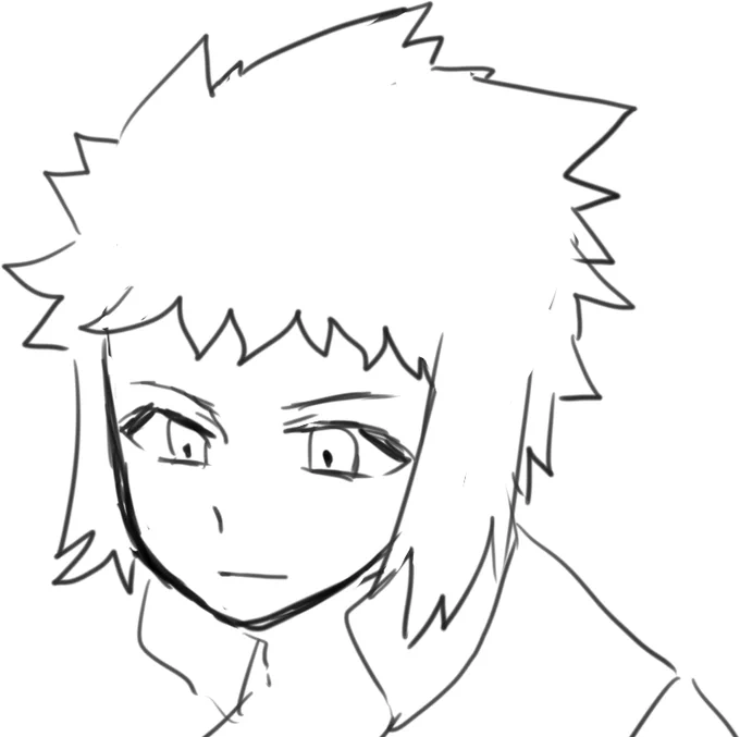 実は今朝の描き初めデンジさん、大きい等身で描こうとしたボツが存在しているんですよ… 