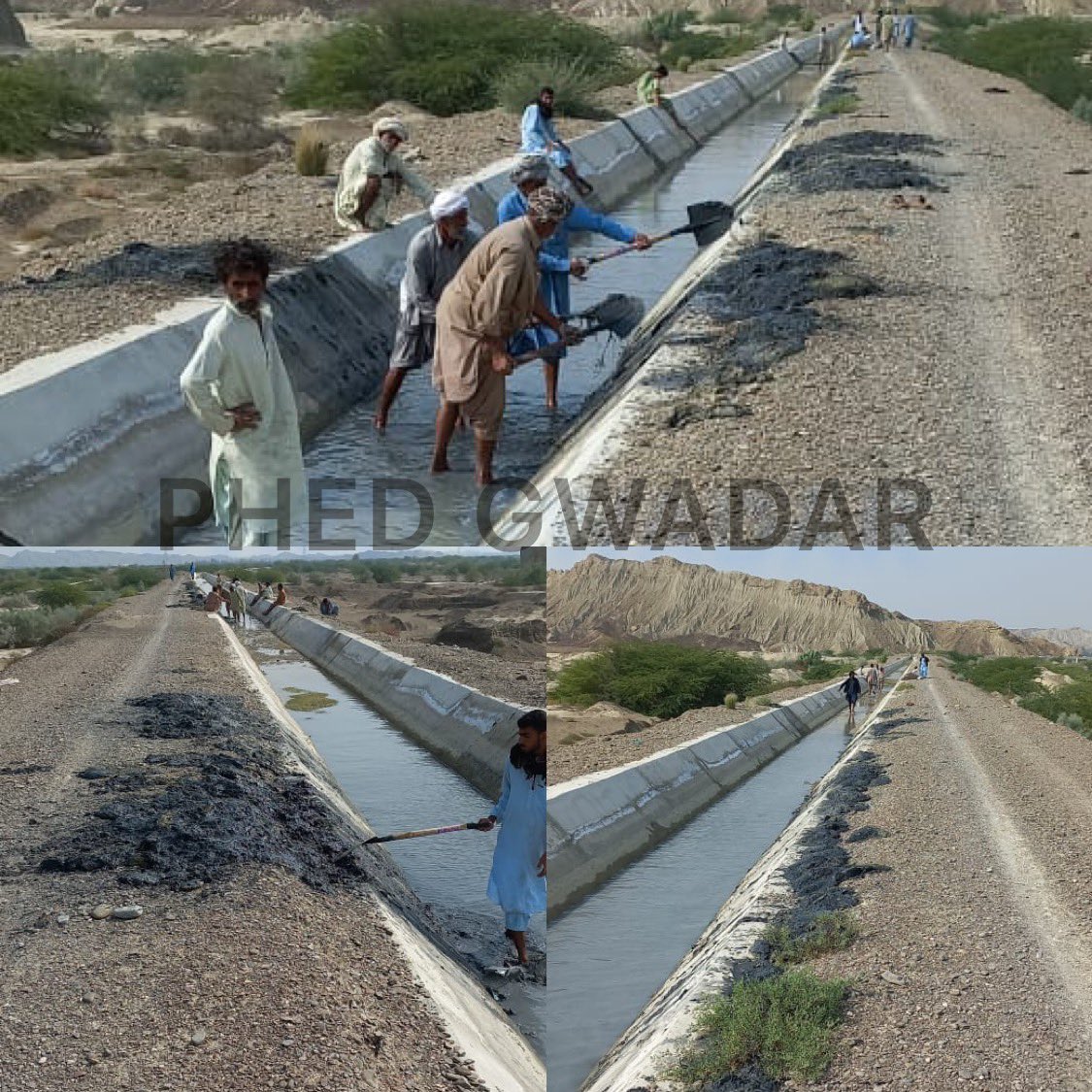 Upon the direction of XEN <a href="/PHEDGwadar/">Public Health Engineering Dept. Gwadar</a> Mr. @ShakeelBloch11, SDO Pasni has started the cleaning work of 22-KMs long Shadi Kaur Channel on emergency basis. 
Smooth supply of water shall be started to Pasni within 3 to 4 days.
<a href="/DcGwadar/">Deputy Commissioner Gwadar</a> <a href="/AQuddusBizenjo/">Mir Abdul Quddus Bizenjo</a> <a href="/thegwadarpost/">The Gwadar Post</a>