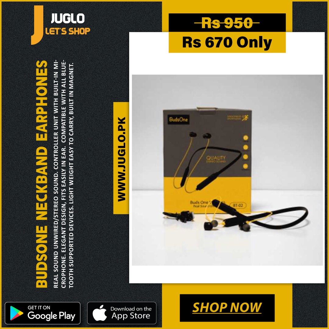 Music Speaks When Words Don't!!!
So Make it Clear With Neckband Earphones...
And A Perfect New Year's Gift For Your Loved Ones.
juglo.pk/budsone-neckba…
#juglopk #shopping #onlineshopping #BluetoothHeadphones #bluetoothearbuds #wireless #bluetoothearphone #NewyearGift