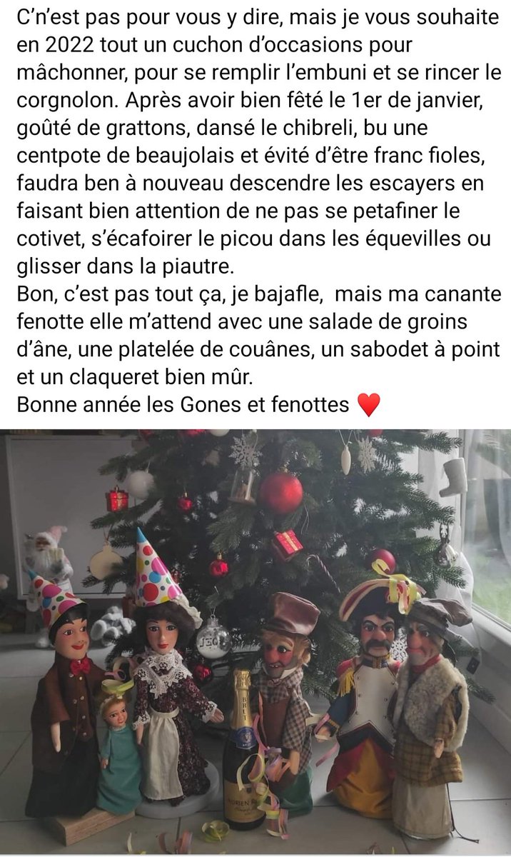 GuignolCollect1's tweet photo. Une excellente année à tout les gones ber fenottes d'ici et d'ailleurs ! https://t.co/agSUe21NmN