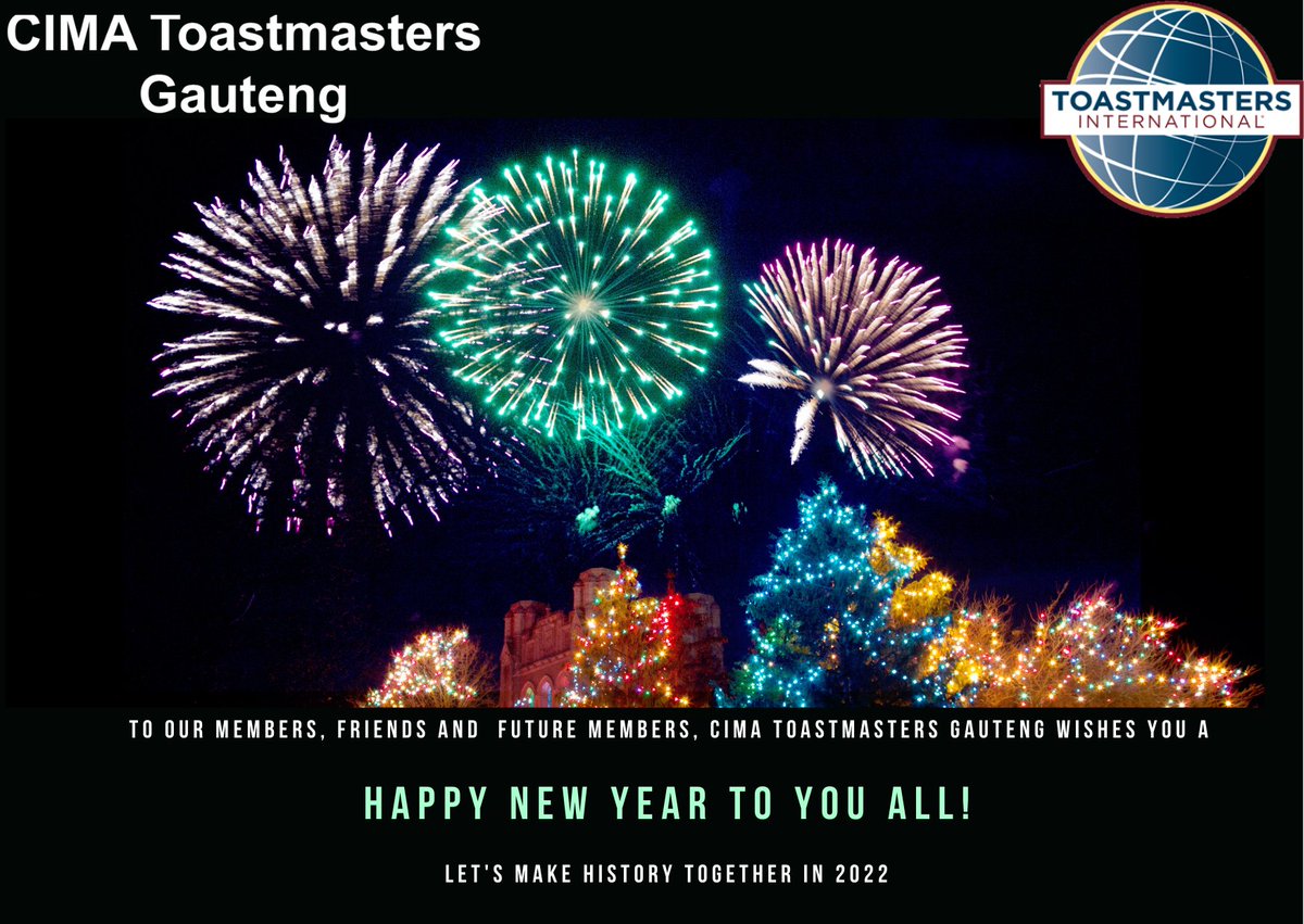 cimatoastmaster's tweet photo. Compliments of the new year

#CIMATG https://t.co/Y7hvxq1hIP