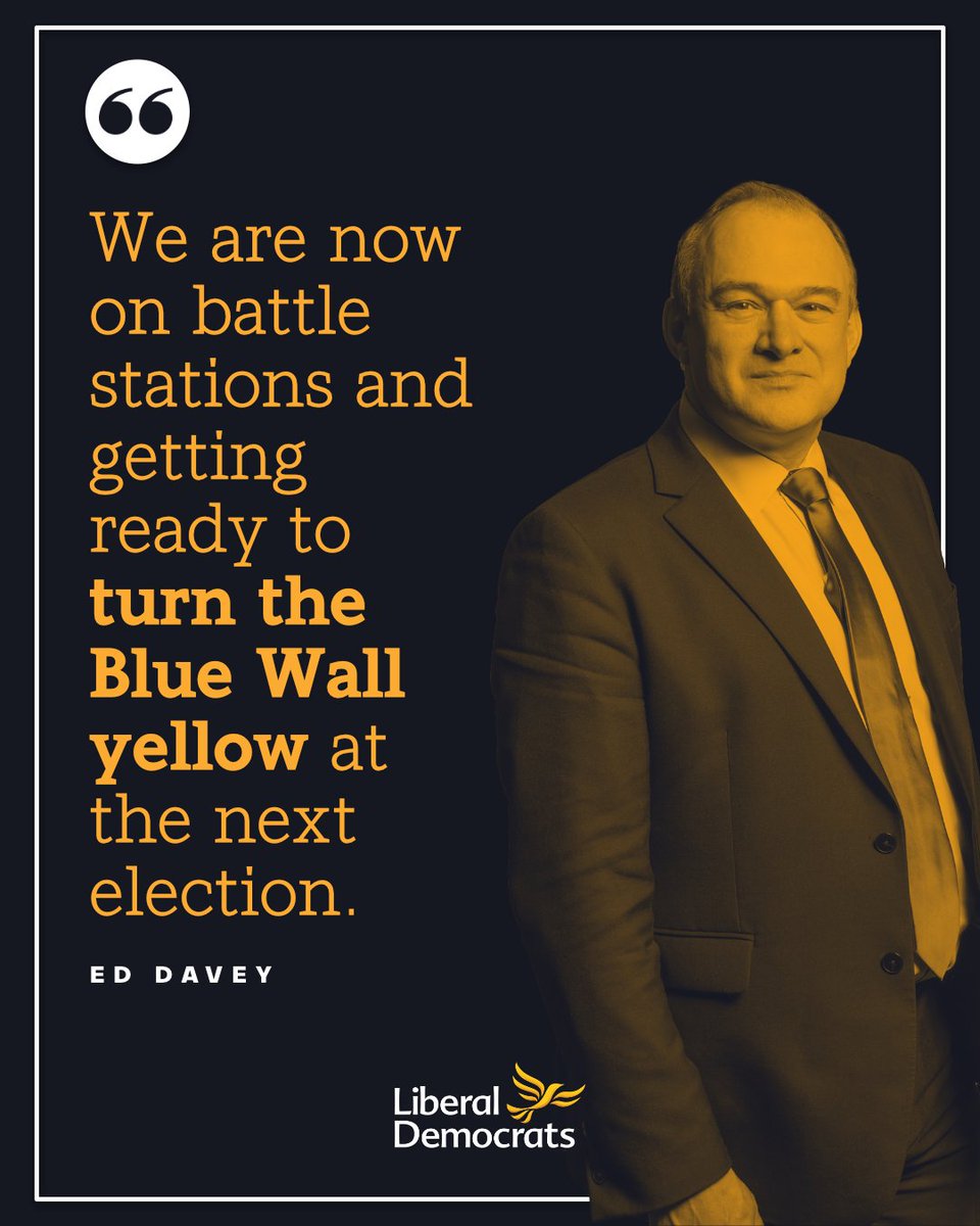 LibDems's tweet photo. "There is no route to removing Boris Johnson’s Conservatives from power without us winning many, many more seats. We are the only credible challengers to them in many of their heartlands." @edwardjdavey

Join us ▶ https://t.co/xOHtAN8CQ2 https://t.co/IniM1CY9hh