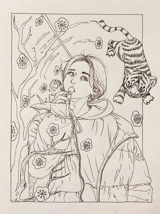 線画、会心の一撃
#アナログイラスト #イラスト 
#イラスト好きさんと繋がりたい 