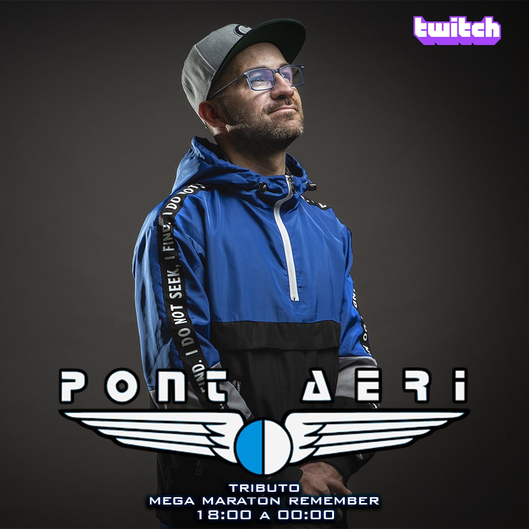 DanyBPM's tweet photo. Esta tarde de 18:00 a 00:00 voy a hacer una MEGA MARATÓN REMEMBER en tributo a PONT AERII!!
Todos los temazos que bailaste desde el 1998 hasta el 2004, durante mi etapa como residente allí!
No te lo pierdas en mi canal de Twitch HOY: https://t.co/T6A5l3QNj0
#PontAeri #FlyngFree https://t.co/P0cBbuktXx