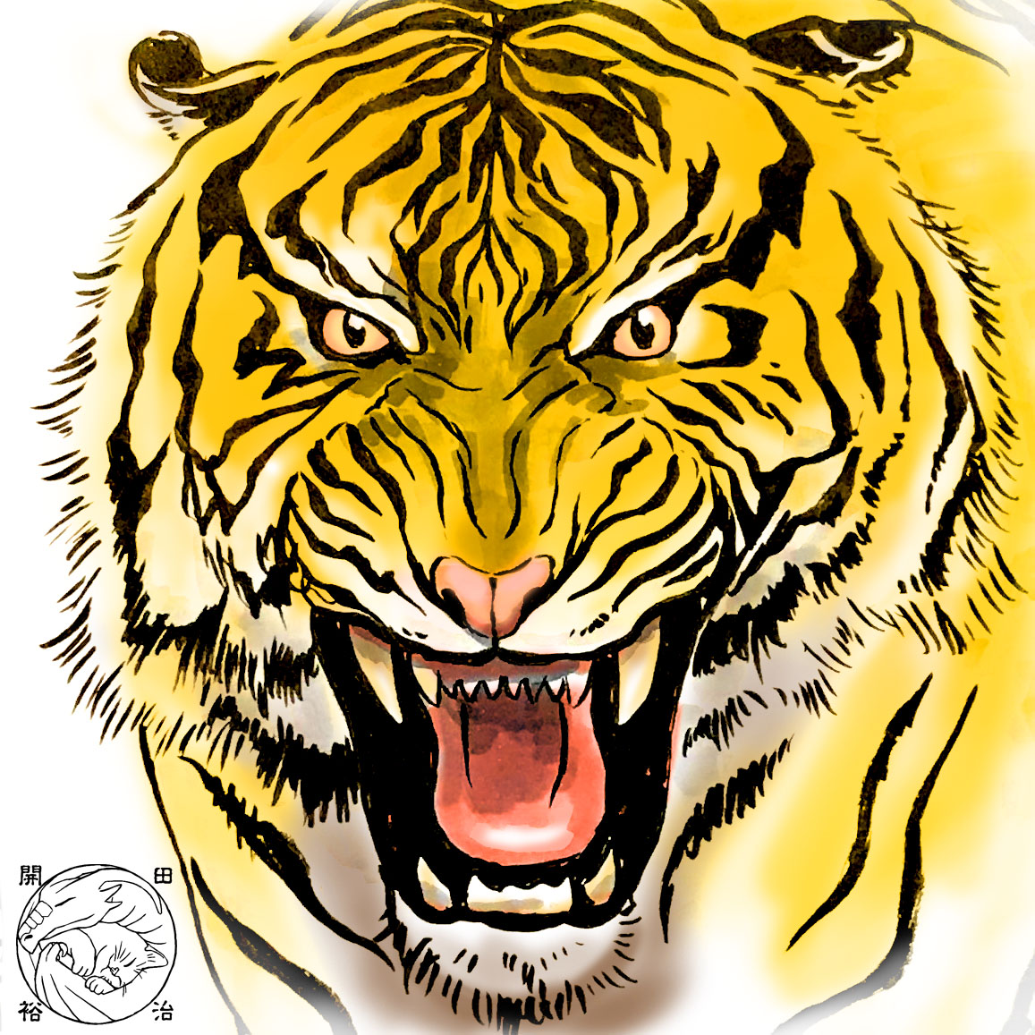 tiger no humans tongue fangs open mouth animal focus teeth  illustration images