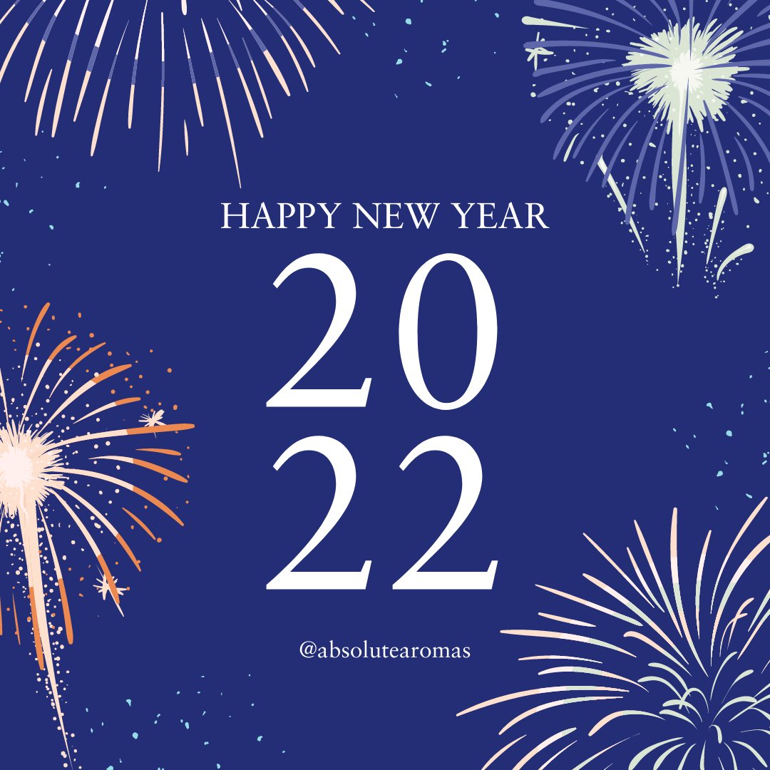 AbsoluteAromas's tweet photo. Happy New Year from everyone at Absolute Aromas! 🎆✨
#HappyNewYear #2022 #AbsoluteAromas https://t.co/8cG2yK1RAC