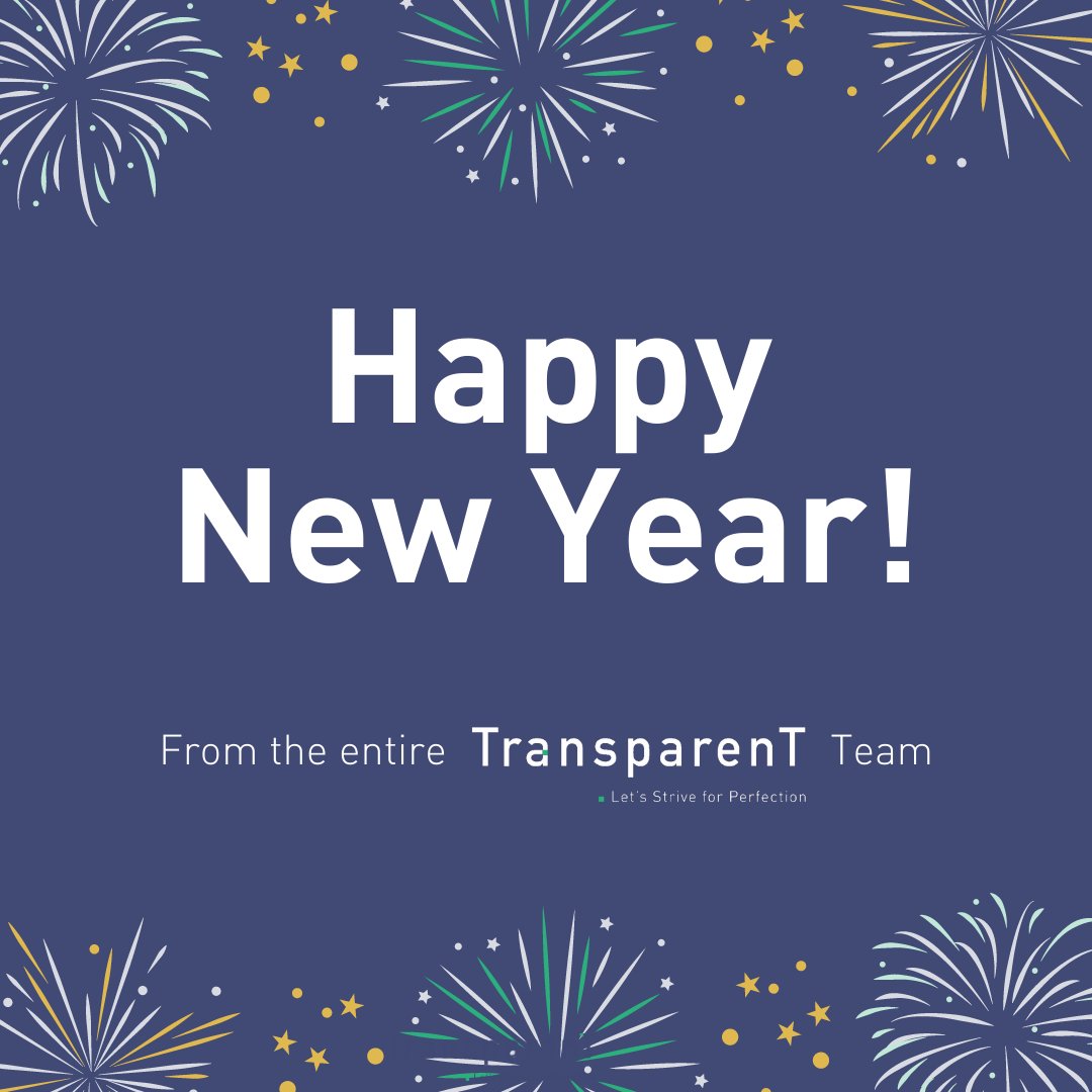 Happy New Year from the entire Transparent Team! We wish you and your loved ones health, joy and success in 2022!