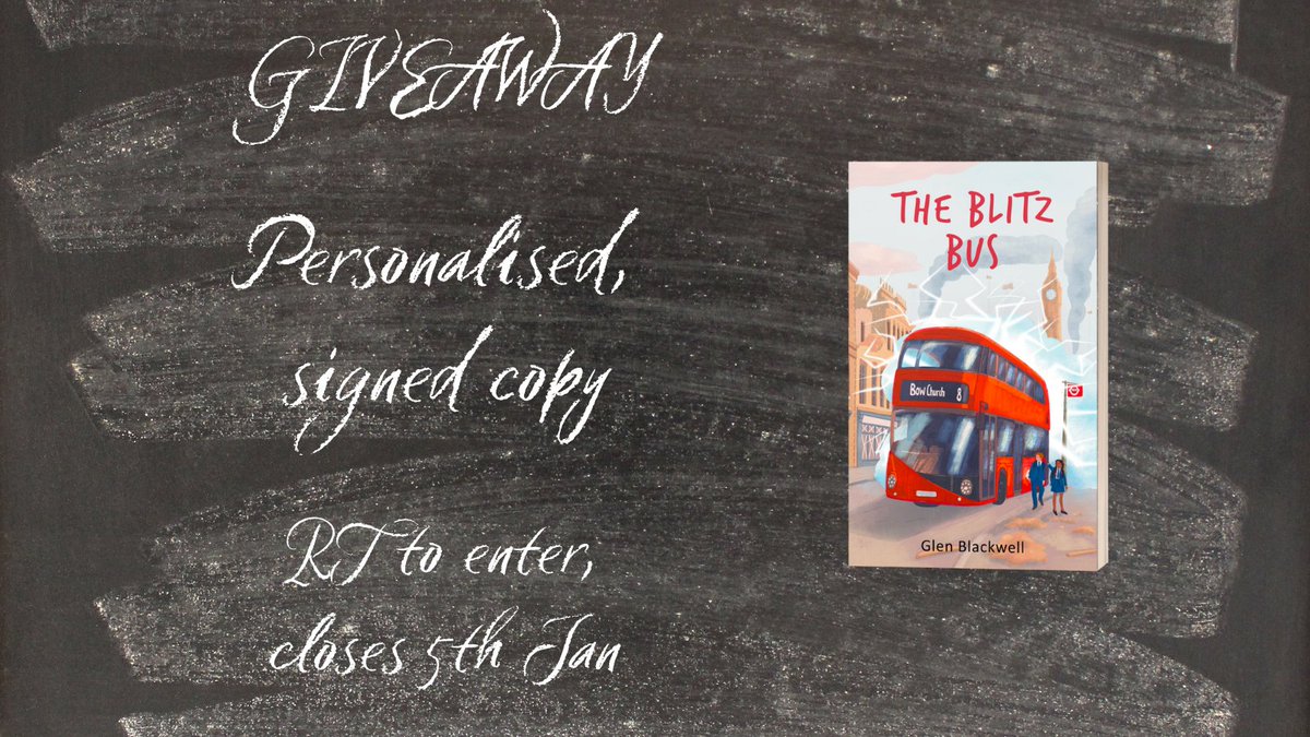 Let's start 2022 with a 🎇GIVEAWAY 🎇

Are you teaching WW2 this term or maybe you have a child who is studying it?

RT to win a personalised, signed copy of The Blitz Bus

#BookTwitter #bookgiveaway #HistoricalFiction #readingforpleasure #HappyNewYear