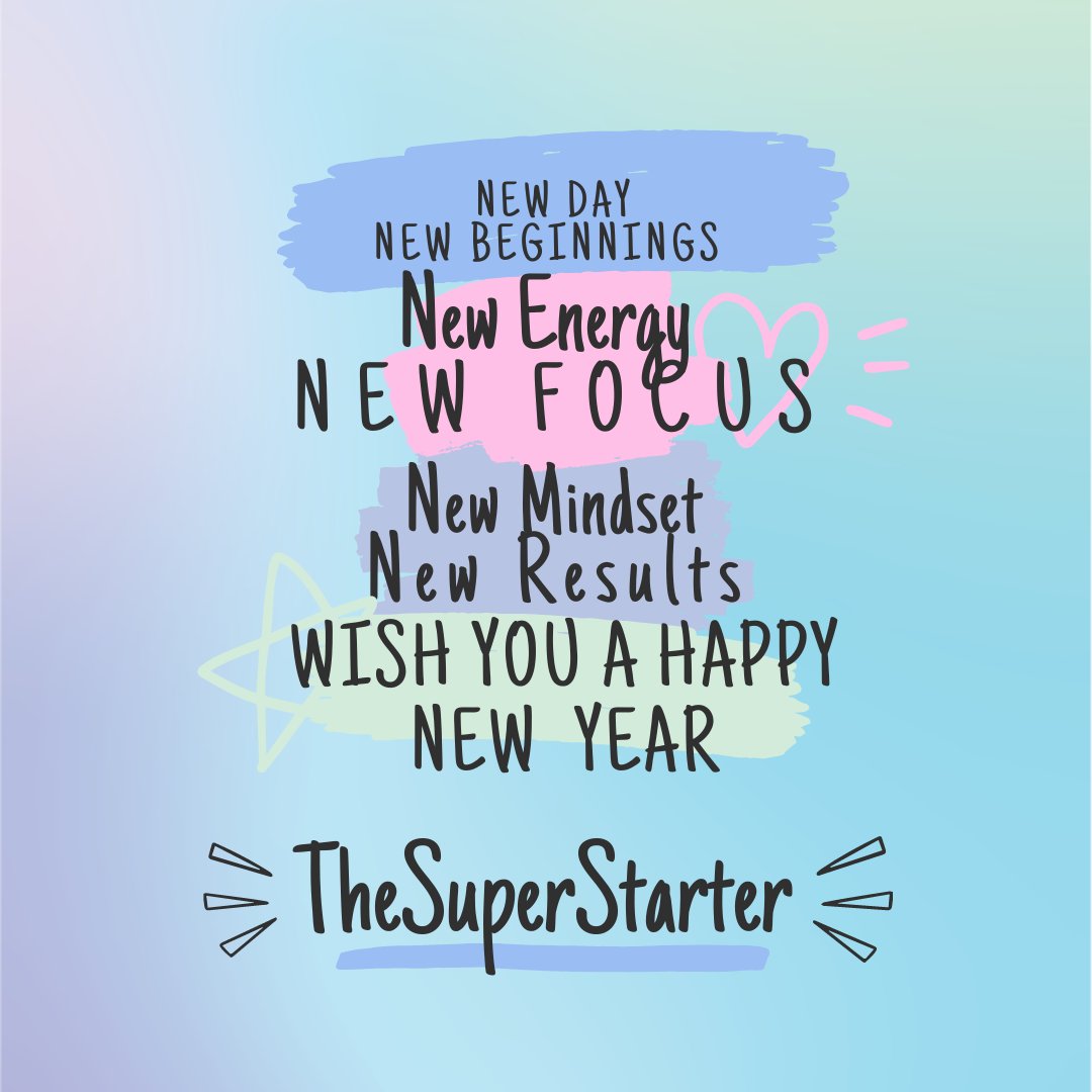 starter_super's tweet photo. New Year ... New Energy...
.
Follow us @starter_super 
.
#thesuperstarter #startup #startuplife #startupbusiness #entrepreneur #founders https://t.co/1pRGDFfcyX
