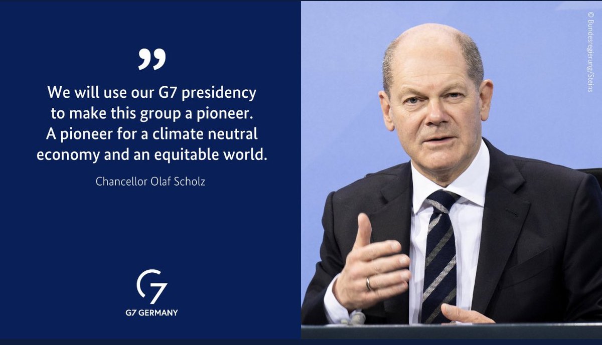 joergkukies's tweet photo. Thank you 🇬🇧 for the #UKG7 presidency 2021! We are delighted that Germany 🇩🇪 will be taking over the @G7 presidency in 2022 starting today. We will publish the priorities of our presidency shortly. Chancellor @OlafScholz: https://t.co/r443QJz20U