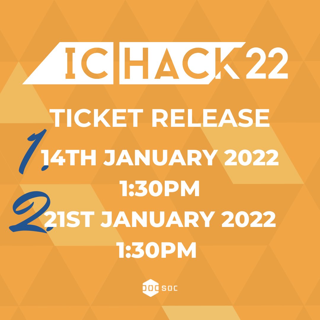 ICHackUK's tweet image. **TICKET RELEASE**

You’ve all been asking and here it is!
Put the dates in your calendar!

Looking forward to all the refreshes!

**N.B. IC Hack 20 sold out each round in less than ten seconds, please take that into consideration when trying to get a ticket.**