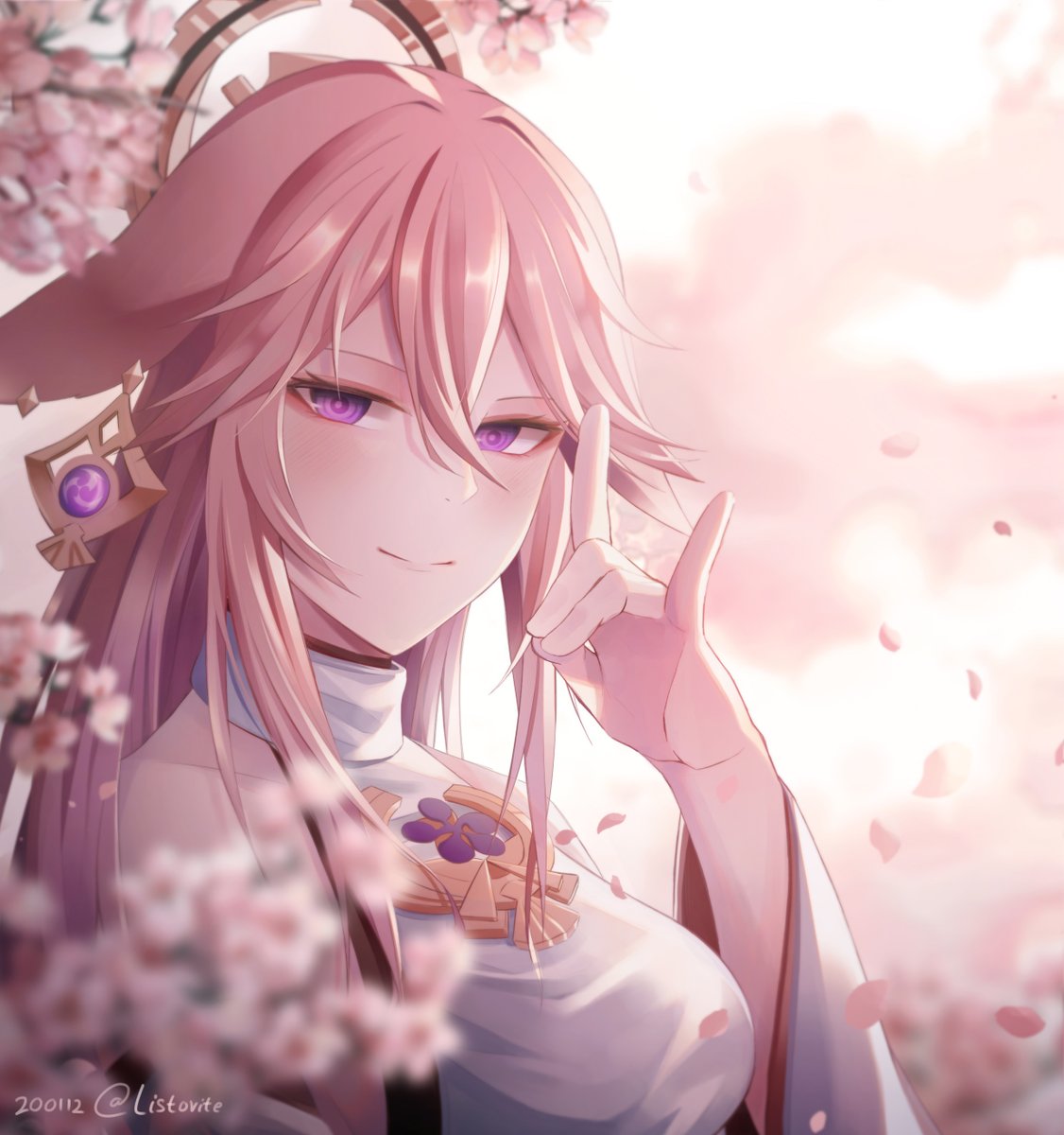 Oldacc_Listo's tweet photo. Happy New Year! 
Wish everyone all the best! 
#GenshinImpact #原神 #yaemiko https://t.co/g5NOxCLg84