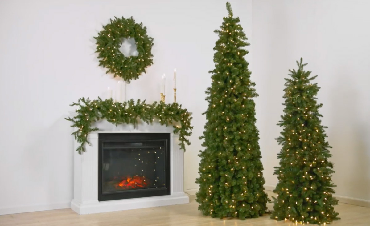 Slim artificial Christmas trees are a great choice when you have limited floor space for a Christmas tree. This size tree will do well in a small or medium-sized family room or living room.  Get your very own Easy Treezy slim Christmas tree now at easytreezy.com/product/easy-s…