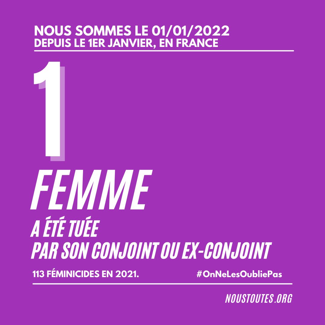 Aujourd’hui, samedi 1er janvier à Bellevigne-les-Châteaux (49), une femme aurait été poignardée à mort par son compagnon.

C’est le 1er féminicide de l’année. 

<a href="/emmanuelmacron/">Emmanuel Macron</a> on ne peut pas souhaiter bonne année dans ces conditions. On en peut plus.

Source : <a href="/feminicidesfr/">Féminicides Par Compagnons ou Ex</a>