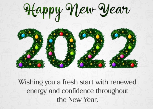 Wishing everyone 2022 a year filled with promises and happiness!!