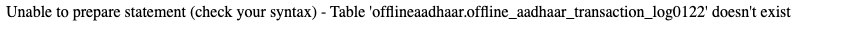 pantharshit00's tweet photo. Looks like someone is leaking table names in production: https://t.co/8tE35p9esJ