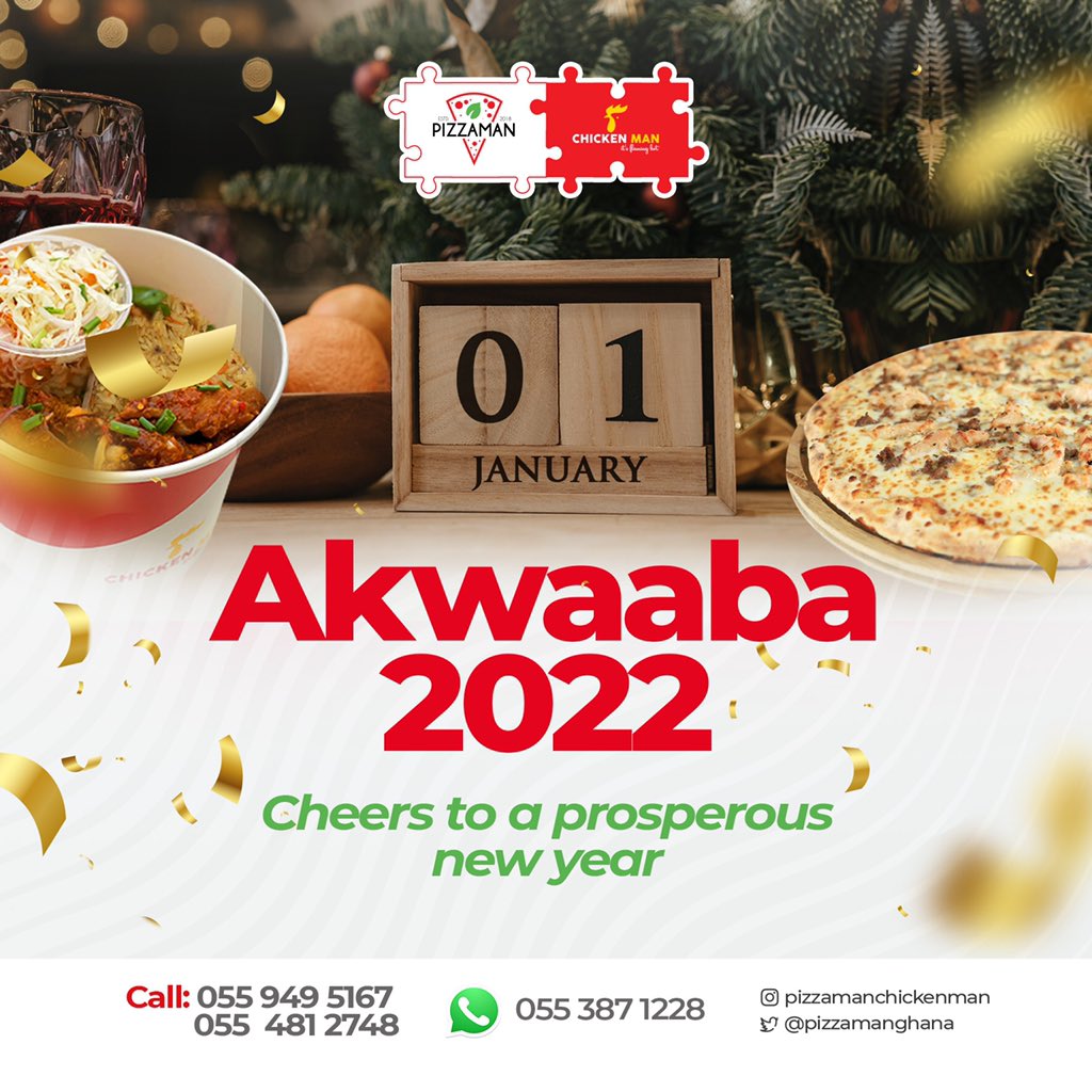 pizzamanghana's tweet photo. Akwaaba 2022, cheers to a prosperous New Year 🥂❤️ https://t.co/QYr3qeCOd4