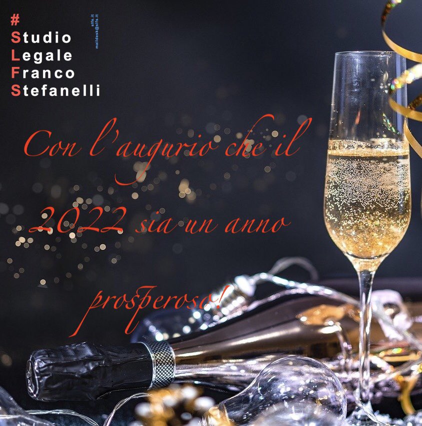 slfs_en's tweet photo. #SLFS Whishing you a prosperous new year! 🎉🥂🎉🍾 #auguri #happynewyear #buonannoatutti #buonanno #buonannonuovo #happy2022 #buon2022 #legal #law #lawfirm #advocate #lawyer #avvocato #avvocati #diritto #holiday #legge #barristers #legal https://t.co/1l5vpTwlVZ