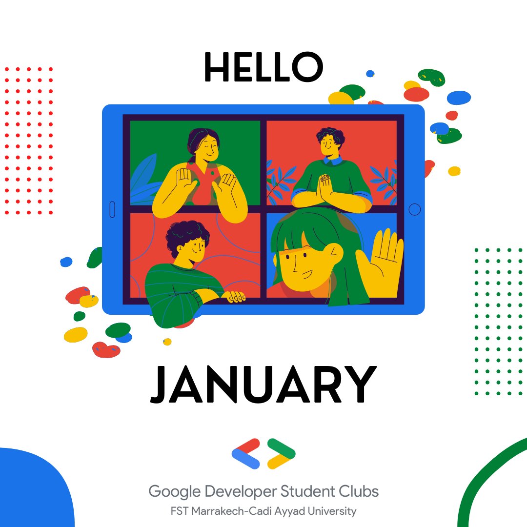 GDSCUCA's tweet photo. Hello January ❤️, this is page one of 365. New start with a lot of ambition, motivation, and success. Stay focused, and stay tuned! 🔥️

#googledeveloperstudentclubs 
#GDSCMENA 
#gdscuca 
#hellojanuary 
#happynewyear https://t.co/P7xqH1qNL5