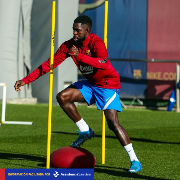 FCBarcelona_es's tweet photo. COMUNICADO MÉDICO ❗

▶ El jugador del primer equipo Samuel Umtiti ha dado negativo por Covid-19 en la prueba PCR y se incorpora a los entrenamientos. El Club ha informado a las autoridades competentes https://t.co/A98Kvu6E9q