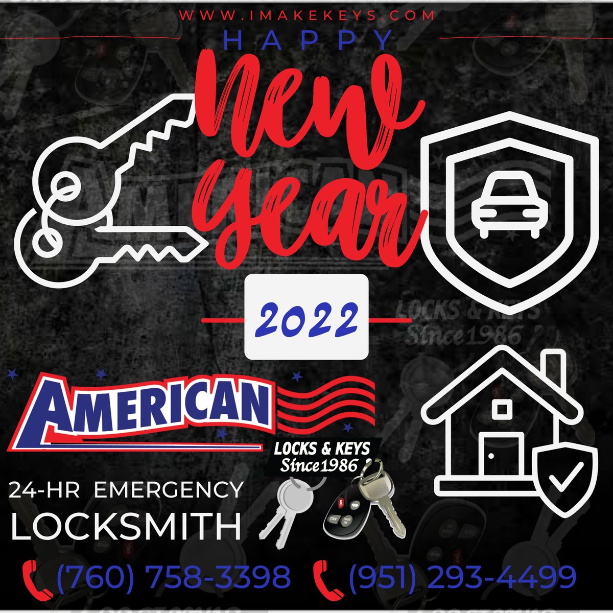 imakekeys's tweet image. #HappyNewYear

From Your Trusted #Mobile Company for all Auto, Residential &amp;amp; Commercial #Locksmith Needs.

#SD #NorthCounty (760) 758-3398 #Riverside County (951) 293-4499

#security #socal #ie #inlandempire #ie #sandiego