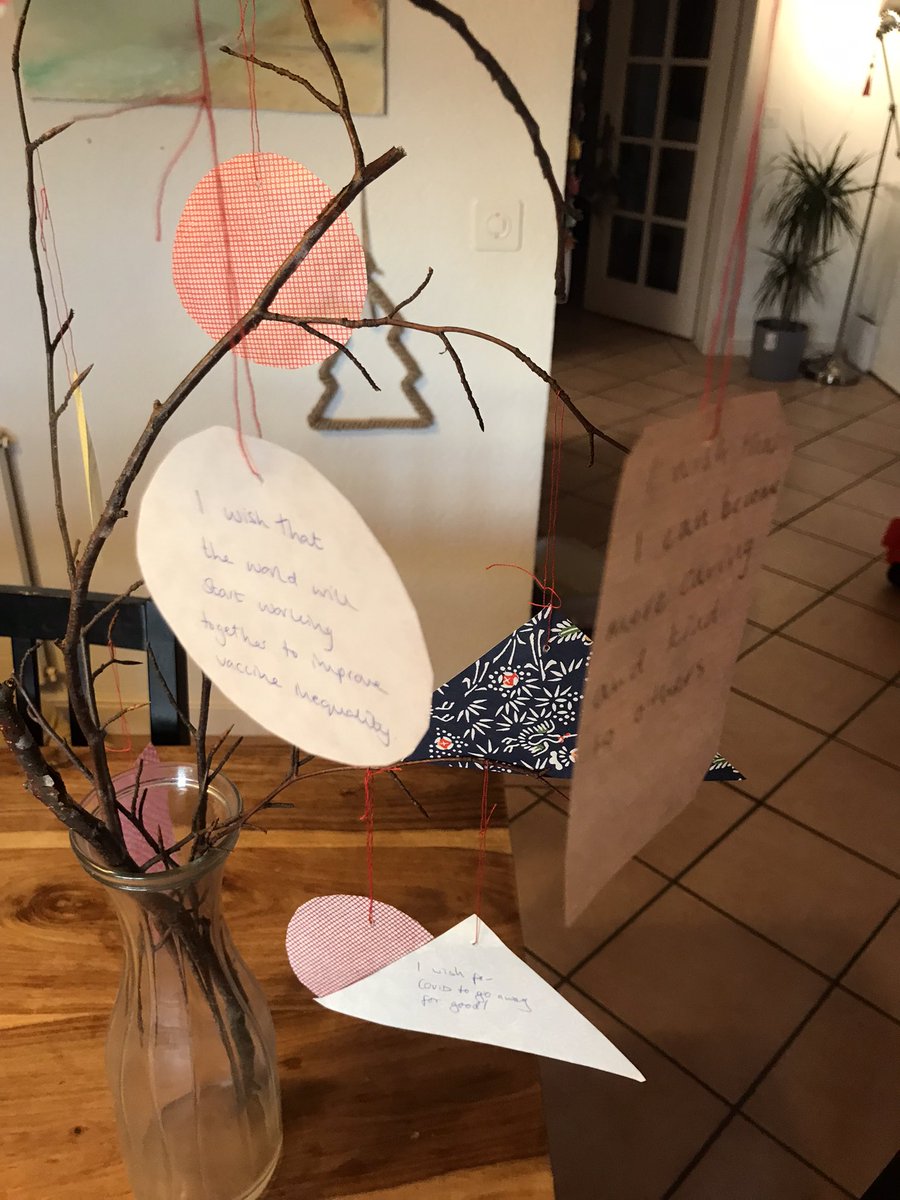 Today we made a wishing tree following a Japanese tradition Tanabata! We sourced some sticks on a hike through the woods then each made three wishes: one for the world, one for ourselves and one for someone else! #newyeartraditions