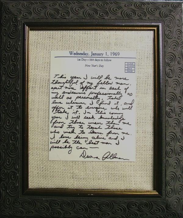 GreggAllman's tweet photo. Happy New Year to all from Team GA! First entry in the appointment calendar given to Duane by Rick Hall, dated January 1, 1969, Duane's New Year's resolution.
Photo from @bighousemuseum #skydog #resolution #2022 #guitarplayer #family #brothers https://t.co/barJmQkhwL