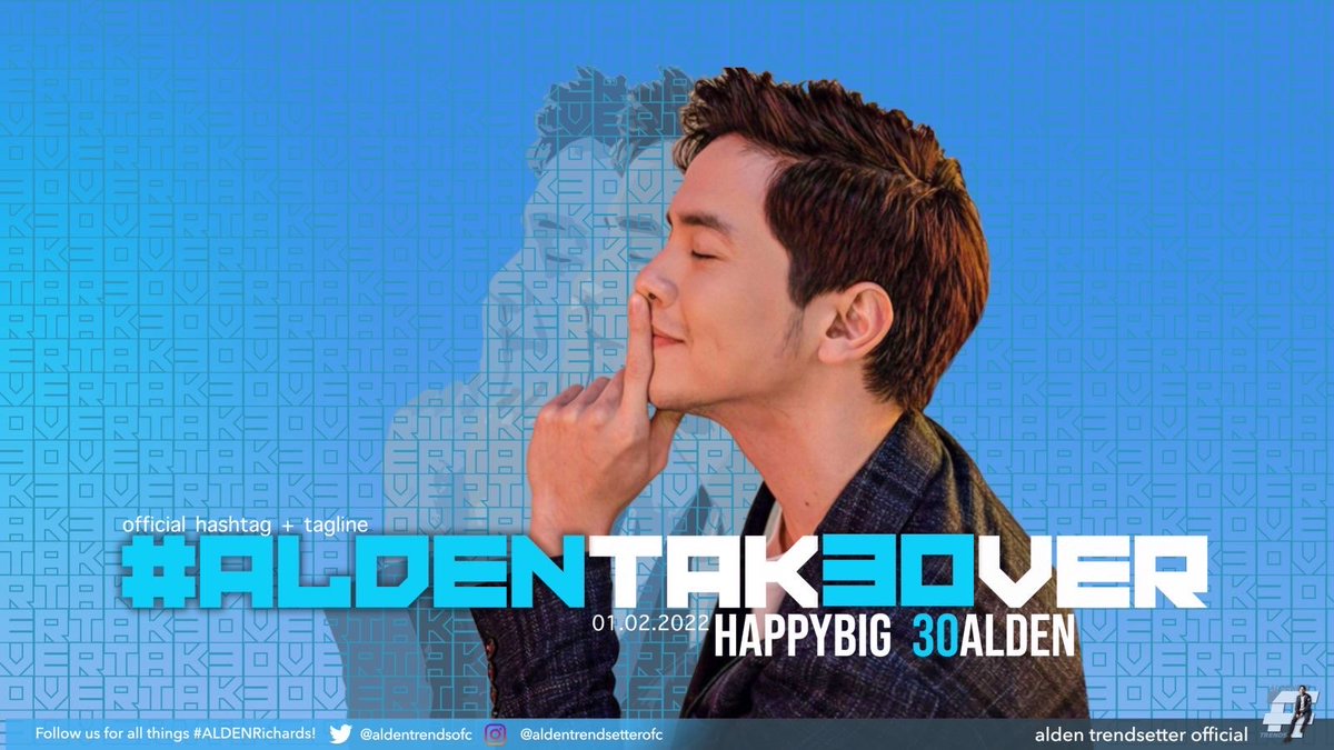 ALDEN Trendsetter OFFICIAL (@aldentrendsofc) on Twitter photo Today is all about celebrating someone FIRST-RATE!
Join us as we mark his 30th with well-wishes! And let us brace ourselves as he takes over the world, by doing what he does best —
being an INSPIRATION to many.
Happy birthday, <a href="/aldenrichards02/">Alden Richards</a>!
#ALDENTak30ver
HAPPYBIG 30ALDEN Today is all about celebrating someone FIRST-RATE!
Join us as we mark his 30th with well-wishes! And let us brace ourselves as he takes over the world, by doing what he does best —
being an INSPIRATION to many.
Happy birthday, <a href="/aldenrichards02/">Alden Richards</a>!
#ALDENTak30ver
HAPPYBIG 30ALDEN