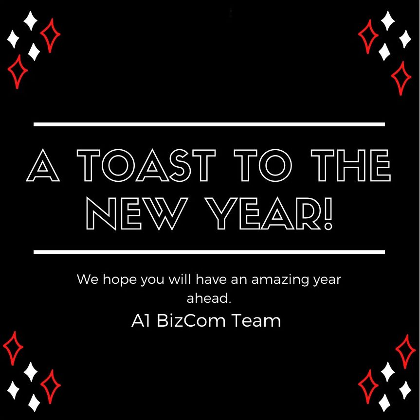 A1BizCom's tweet photo. Happy New Year! 🎊 https://t.co/JJXHhAvqsc