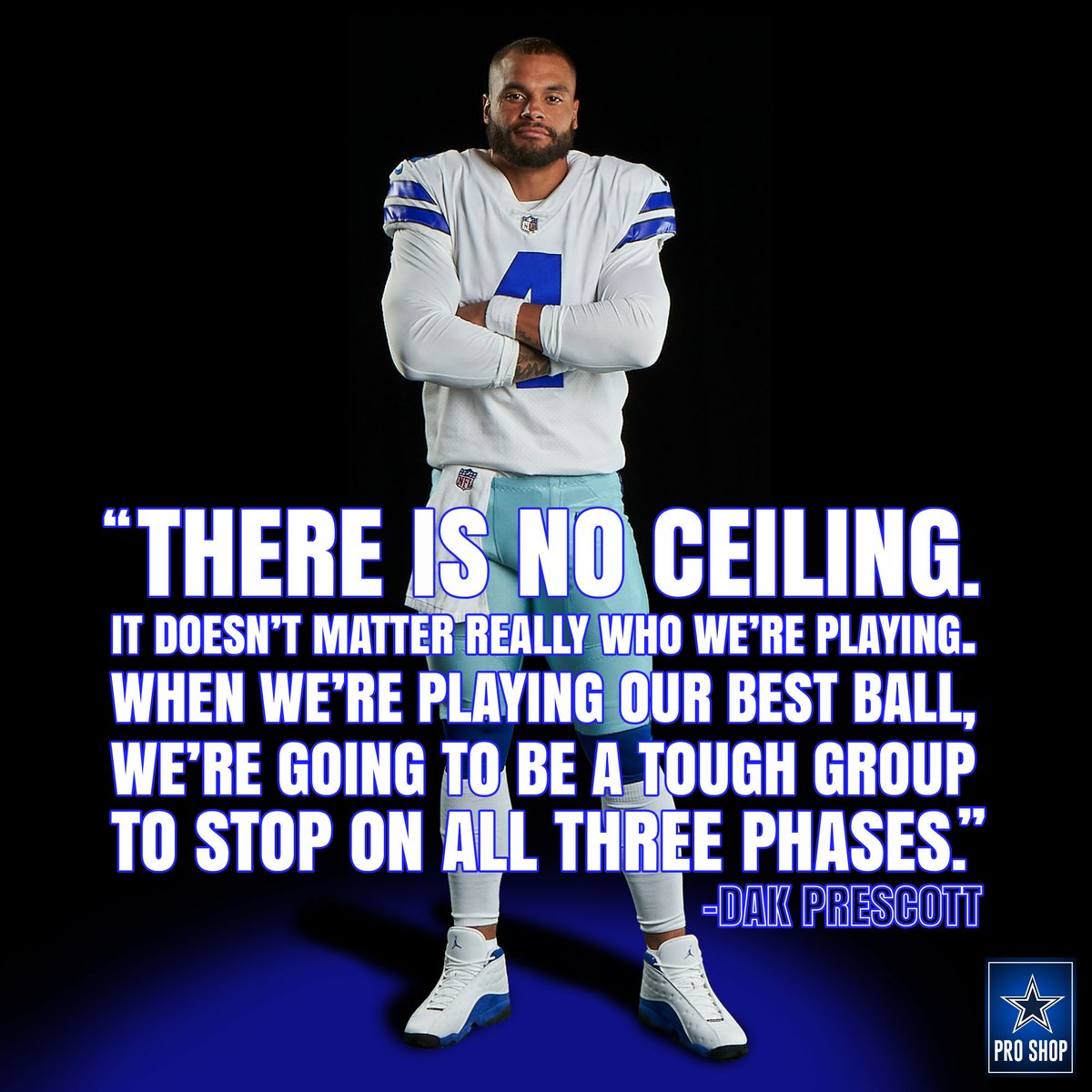 CowboysProShop's tweet photo. 2021 🗓➡️ 2022

Doesn't matter what the calendar says. @dak &amp; your #DallasCowboys see no limit to where they can take it!

Happy New Year to #CowboysNation! 🎉 https://t.co/TLh3zOgGLH