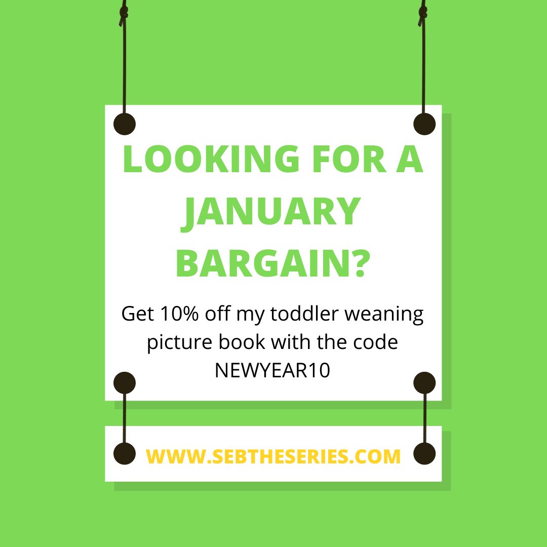 Thinking about weaning from breastfeeding this new year? You can get a discount on ‘A big change for Seb’ throughout the whole of January if you order via my website sebtheseries.com