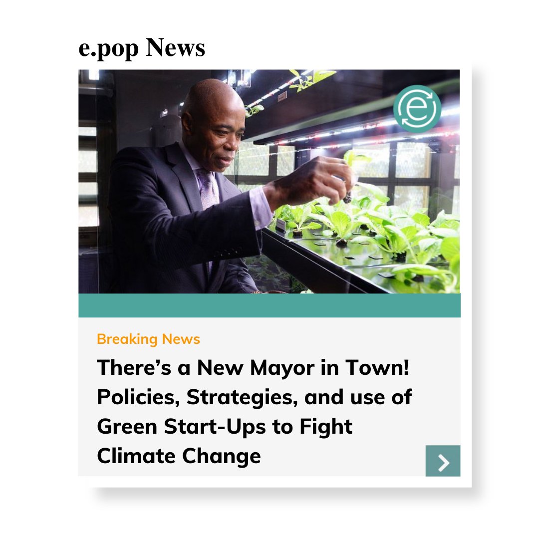 HAPPY NEW YEAR! We are excited to see what is to come with our new Mayor in office in New York and the many collaborations we will undertake as a sustainability-driven start up! #ericadams #newyorkcity  #fintech #greentech #startup #climatechange epoppay.com/green-start-up…