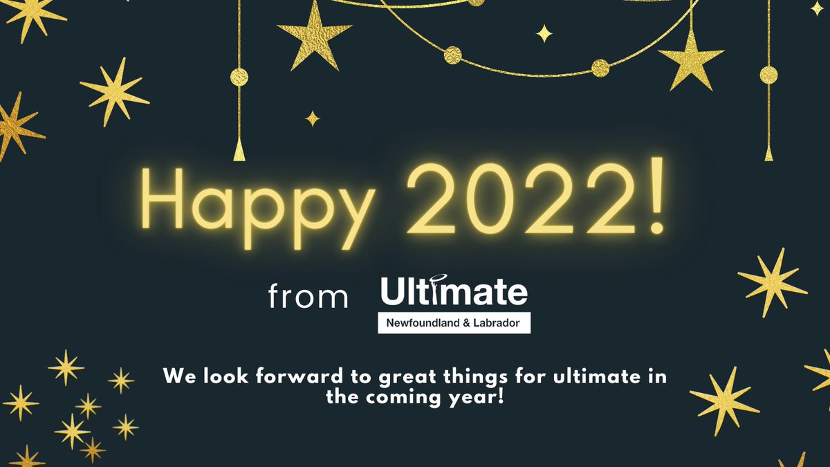 NL_ULTIMATE's tweet photo. #HappyNewYear! As we say hello to 2022, we want to thank those who got involved in our programs and events & helped grow the sport to make 2021 a great year! #sportnl #vscnl
We look ahead to great things for ultimate & making more cherished memories on and off the field. https://t.co/XfounNYZ44