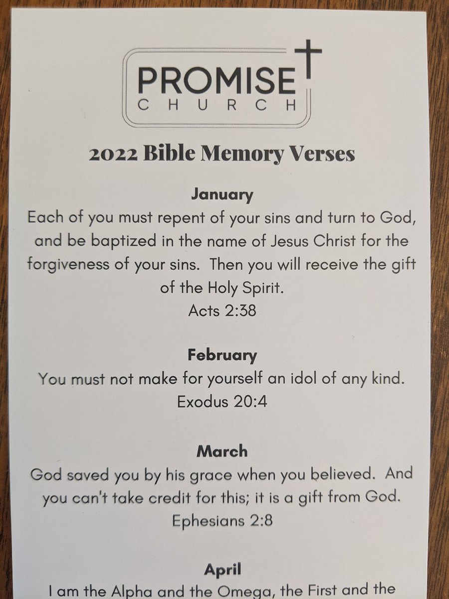 promisechurchmn's tweet image. New year. New memory verses. Memorize one each month. #biblememorization #scripturememorization #verseofthemonth #hidegodswordinyourheart