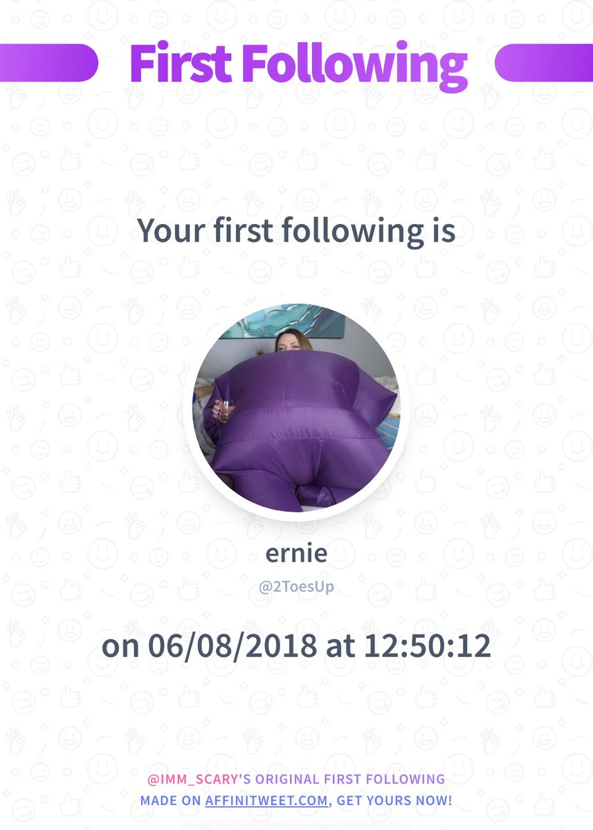 munkballs's tweet photo. ✨ First Following

I just discovered my first following on Twitter, it's 2ToesUp and I followed them on 06/08/2018 at 12:50:12!
Who's your first following?

➡️ https://t.co/z3Z2p0LWJy https://t.co/EWfmy096WT