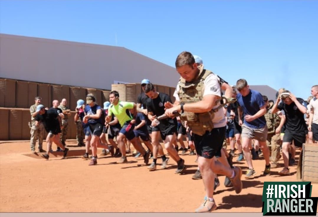 RIrishRegiment's tweet photo. The LRRG are taking part in a 4 x 4 x 48 running challenge to raise money for @SSAFA, the Armed Forces charity, whist deployed on OP NEWCOMBE in #Mali.
So far, they have covered 28 of the 48 miles, with temperatures reaching 34 degrees 🥵 

Donate here 👇
https://t.co/BoEbOZMLi9 https://t.co/6G2PYJ1DLn