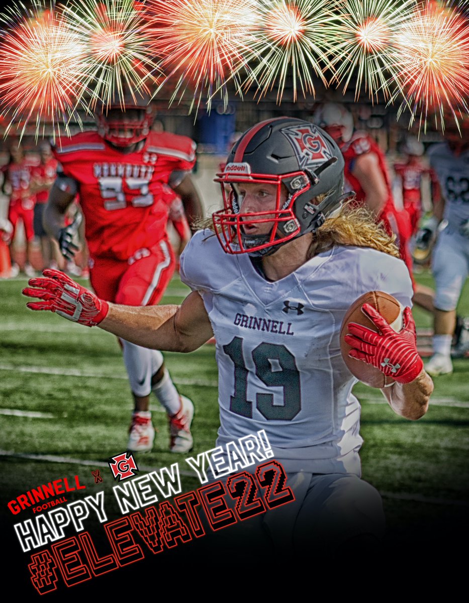 Happy New Year from the Grinnell Football family!

We're looking forward to reaching new levels!

#ExcelatGrinnell
#ELEVATE22